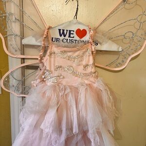 Pottery Barn Pink Fairy Dress with Wings